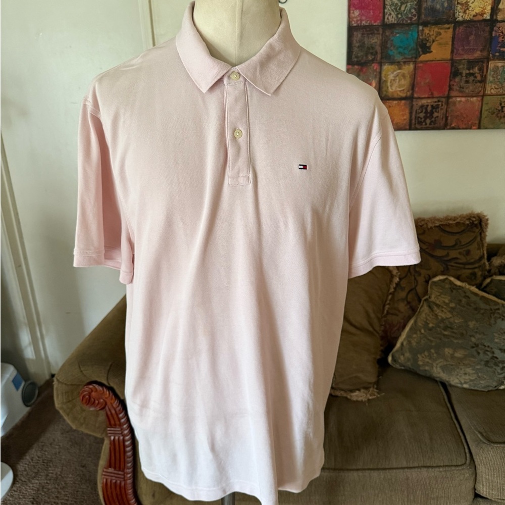 Tommy Hilfiger Men's Pink Polo Shirt